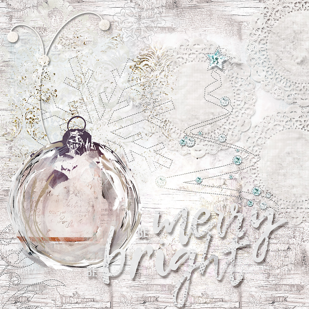 Be merry Be bright – Layout inspiration by Cindy