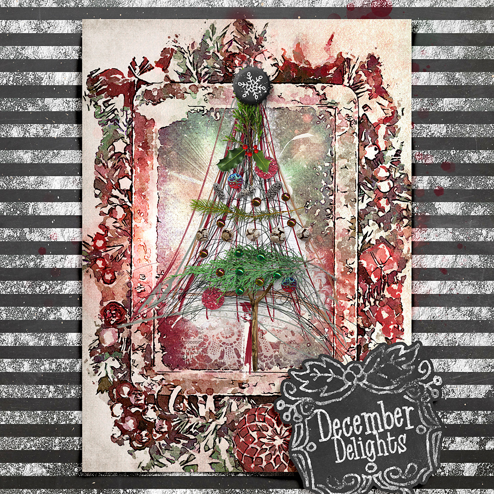 Chalky Christmas – Layout inspiration by Cindy
