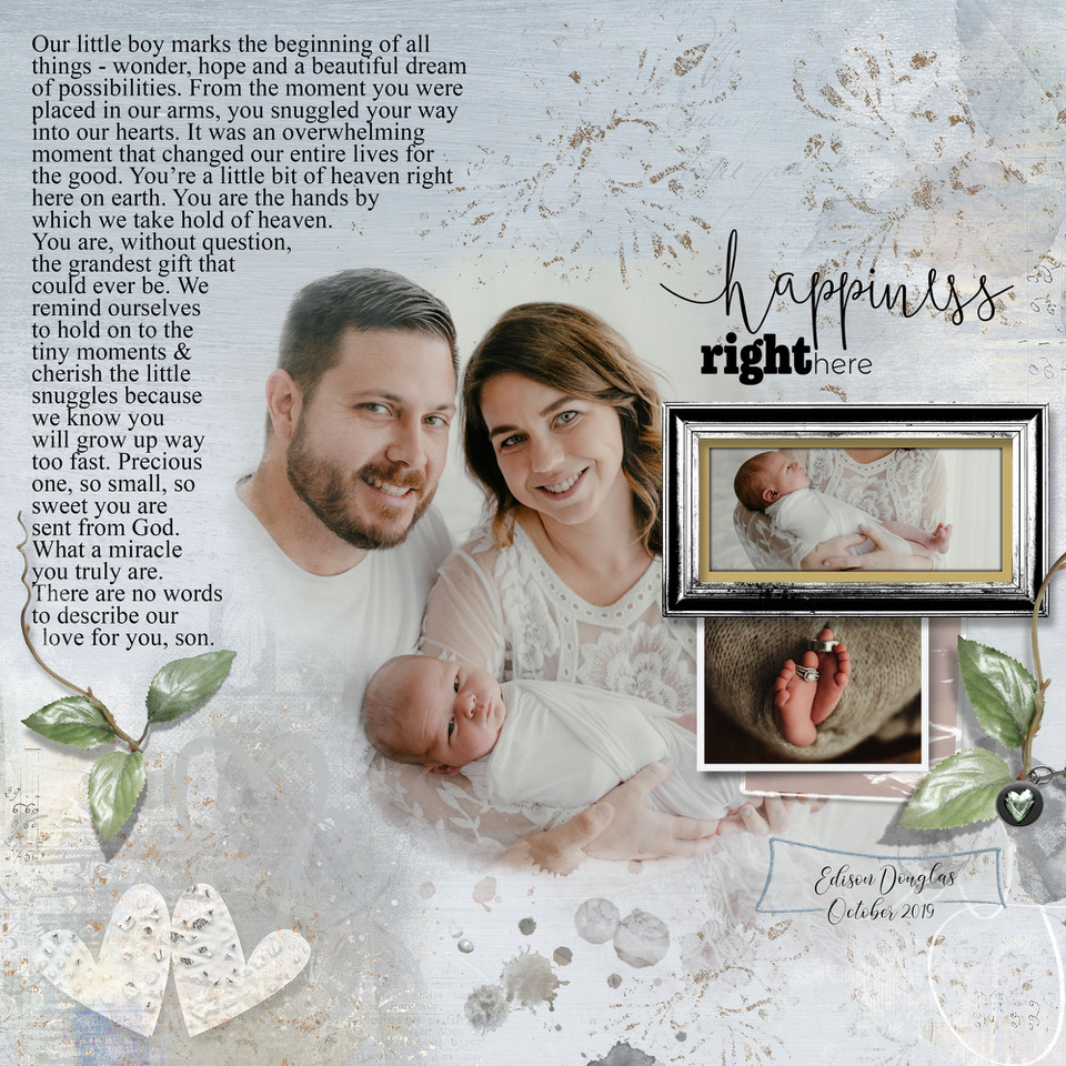 Layout inspiration by Danesa, using Poppin’ Blossoms by NBK-Design